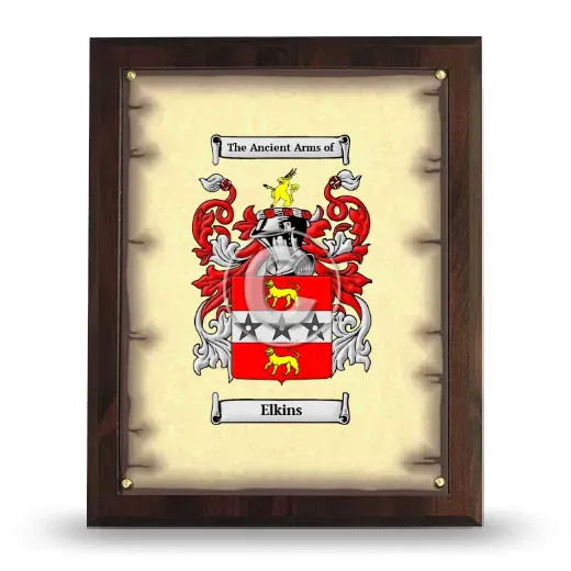Elkins Coat of Arms Plaque