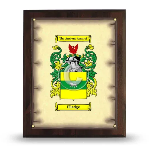 Elledge Coat of Arms Plaque