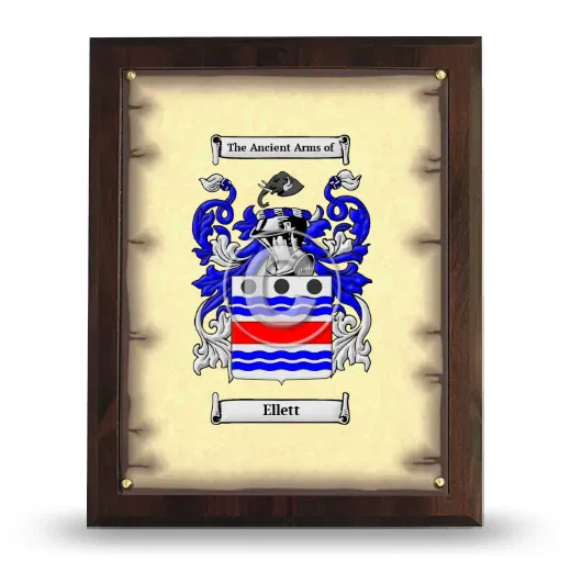 Ellett Coat of Arms Plaque
