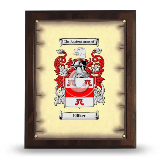 Elliker Coat of Arms Plaque