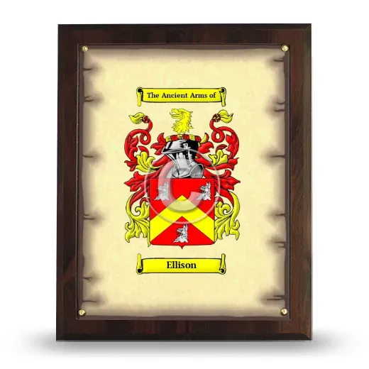 Ellison Coat of Arms Plaque