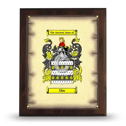 Elm Coat of Arms Plaque