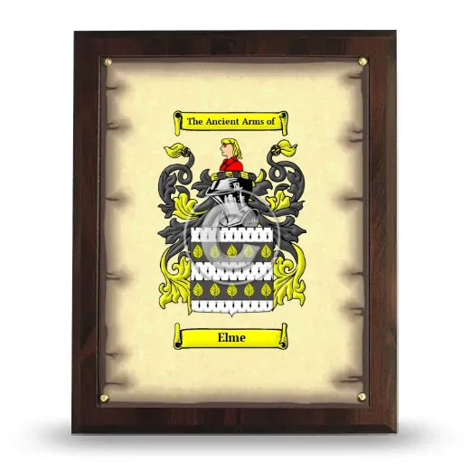 Elme Coat of Arms Plaque