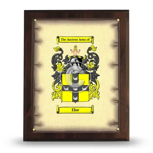 Else Coat of Arms Plaque