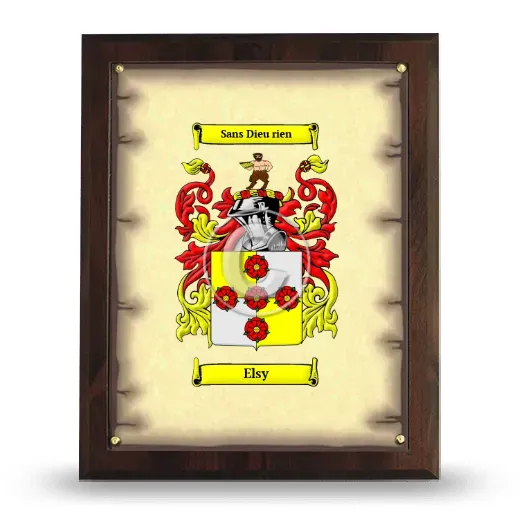 Elsy Coat of Arms Plaque