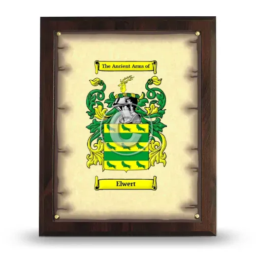 Elwert Coat of Arms Plaque
