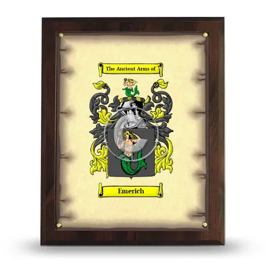 Emerich Coat of Arms Plaque