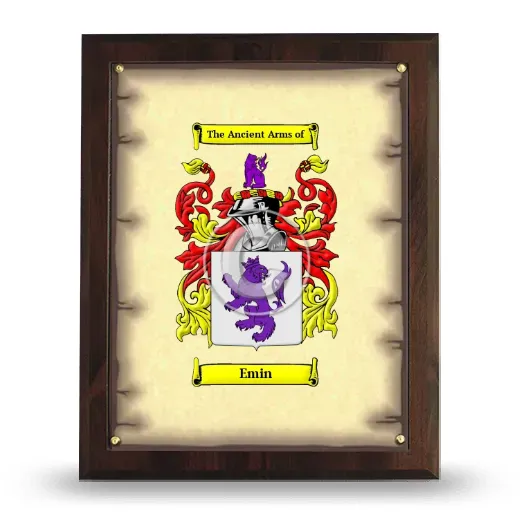 Emin Coat of Arms Plaque