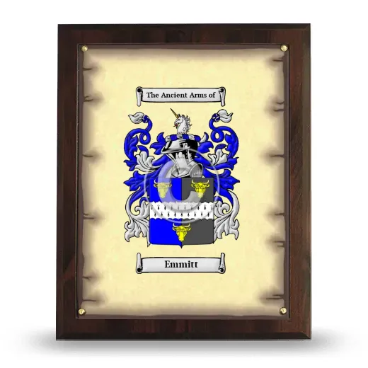 Emmitt Coat of Arms Plaque