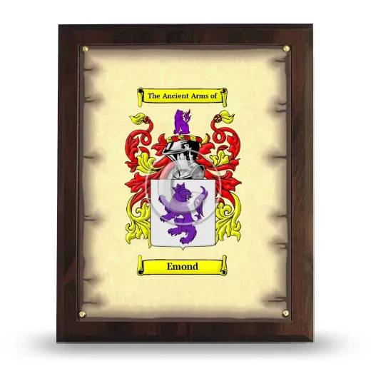 Emond Coat of Arms Plaque