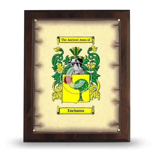 Encinosa Coat of Arms Plaque