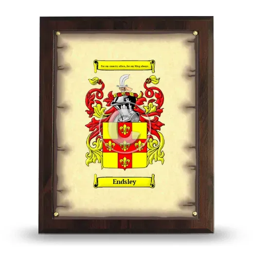 Endsley Coat of Arms Plaque