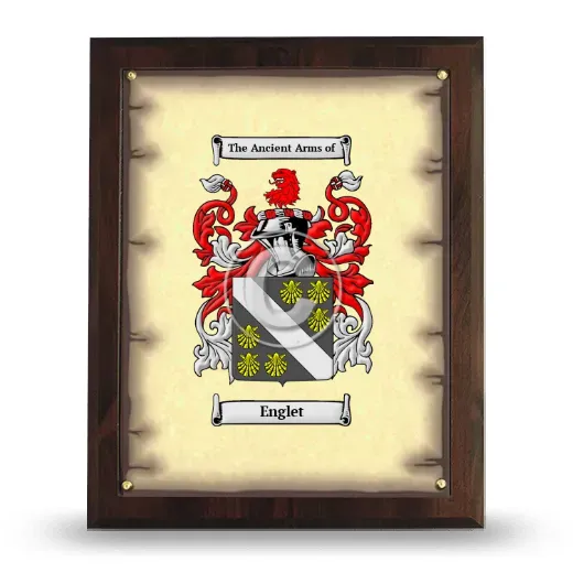 Englet Coat of Arms Plaque