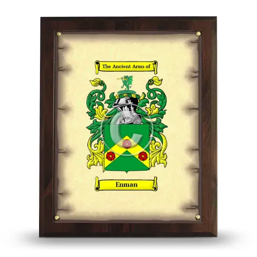 Enman Coat of Arms Plaque