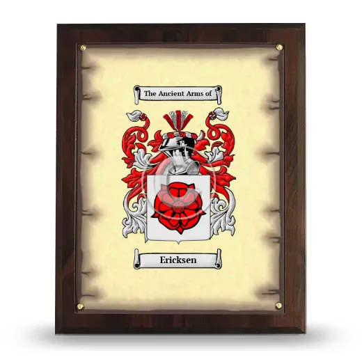 Ericksen Coat of Arms Plaque