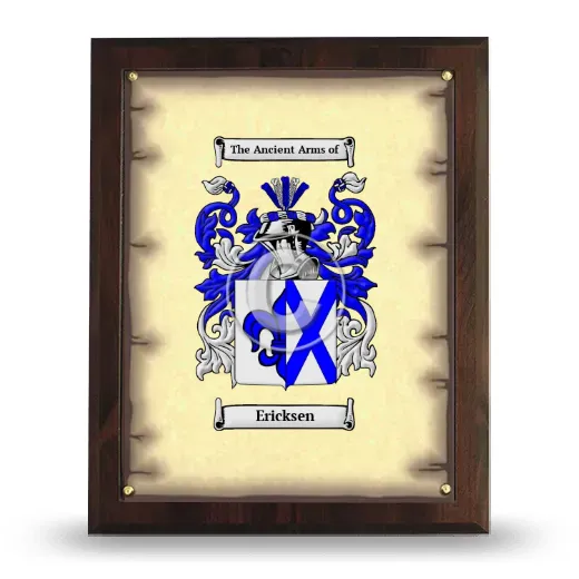 Ericksen Coat of Arms Plaque