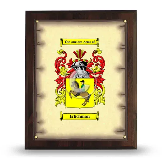 Erlichman Coat of Arms Plaque