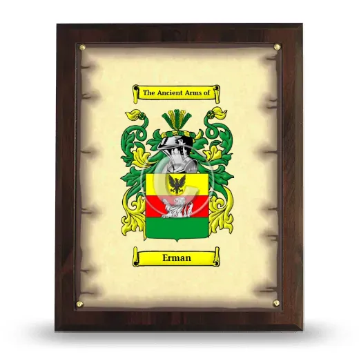 Erman Coat of Arms Plaque
