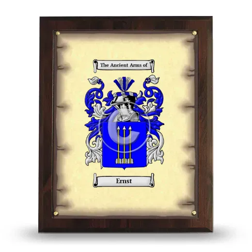 Ernst Coat of Arms Plaque