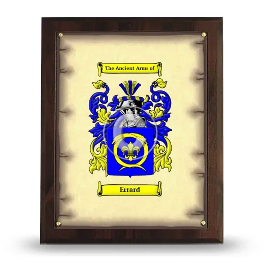 Errard Coat of Arms Plaque
