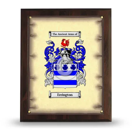 Errington Coat of Arms Plaque