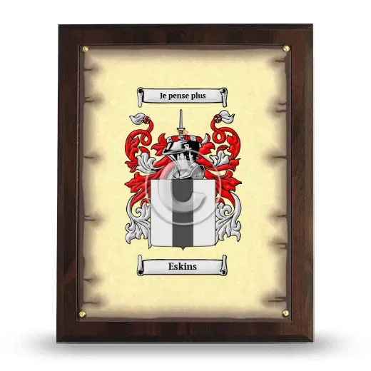 Eskins Coat of Arms Plaque