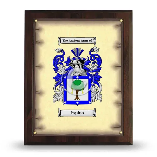 Espino Coat of Arms Plaque