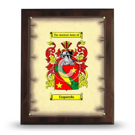 Esquerdo Coat of Arms Plaque