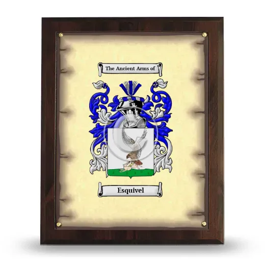 Esquivel Coat of Arms Plaque