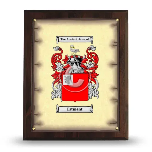 Estment Coat of Arms Plaque