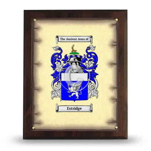 Estridge Coat of Arms Plaque
