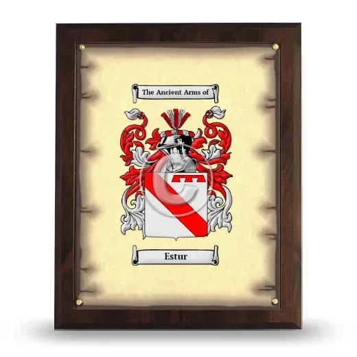 Estur Coat of Arms Plaque