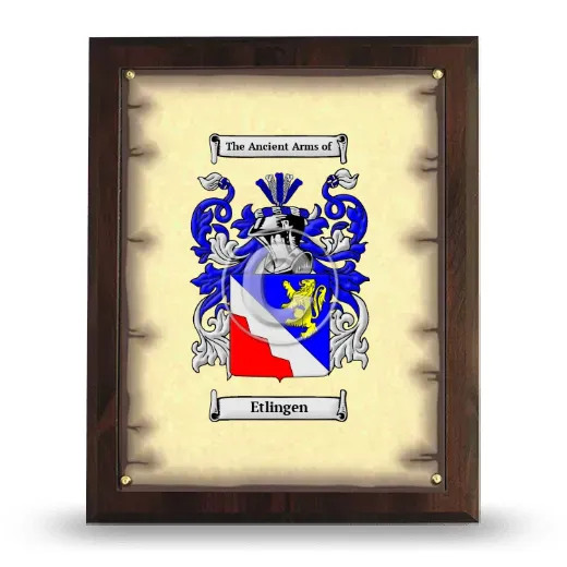 Etlingen Coat of Arms Plaque