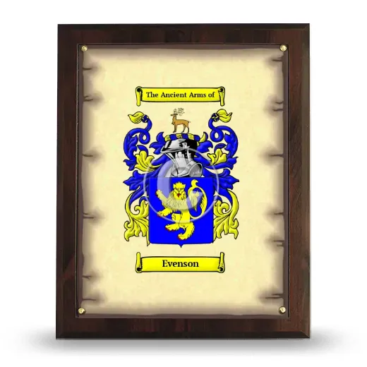 Evenson Coat of Arms Plaque