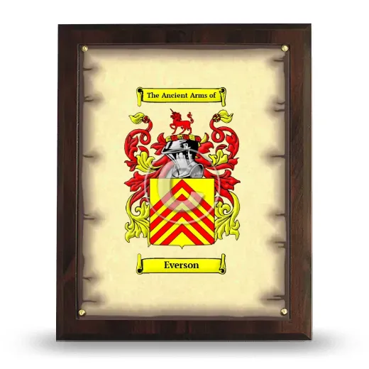 Everson Coat of Arms Plaque
