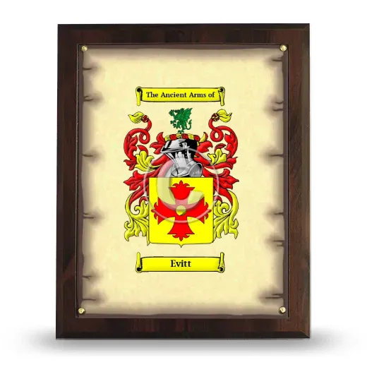 Evitt Coat of Arms Plaque