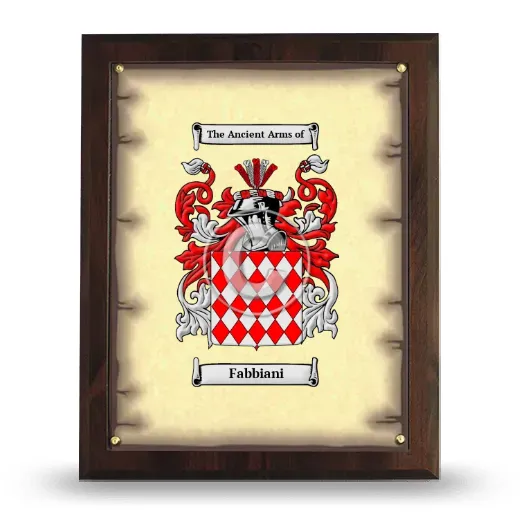 Fabbiani Coat of Arms Plaque