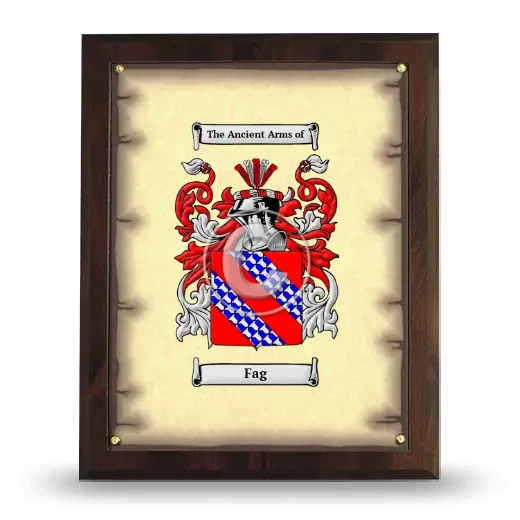 Fag Coat of Arms Plaque