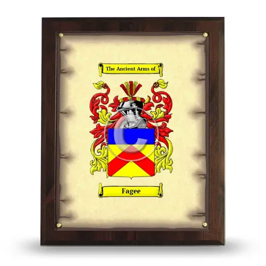 Fagee Coat of Arms Plaque
