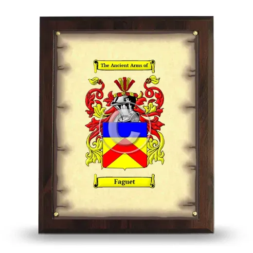 Faguet Coat of Arms Plaque