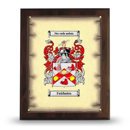 Fairbairn Coat of Arms Plaque