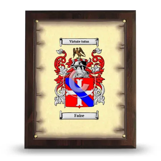 Faire Coat of Arms Plaque