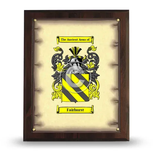 Fairhurst Coat of Arms Plaque