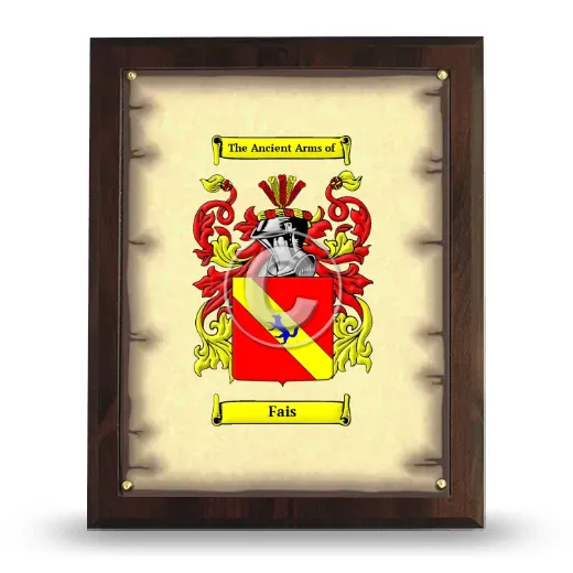 Fais Coat of Arms Plaque