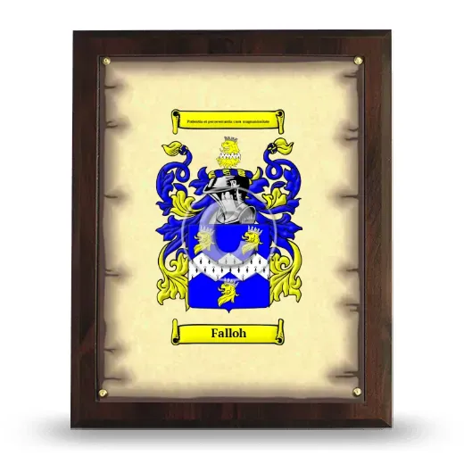 Falloh Coat of Arms Plaque