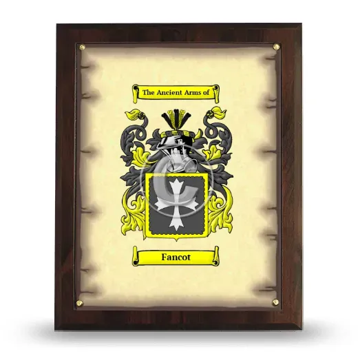 Fancot Coat of Arms Plaque