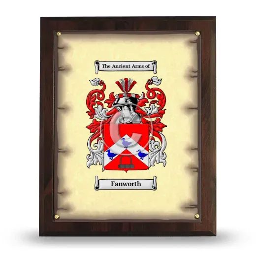 Fanworth Coat of Arms Plaque