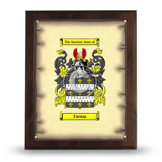 Faram Coat of Arms Plaque