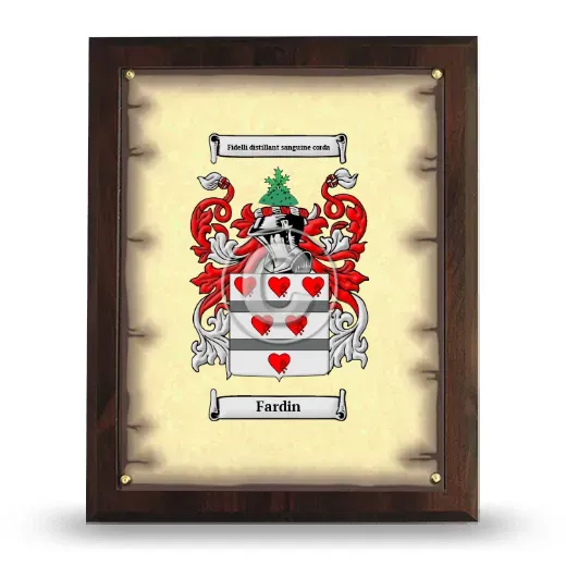 Fardin Coat of Arms Plaque