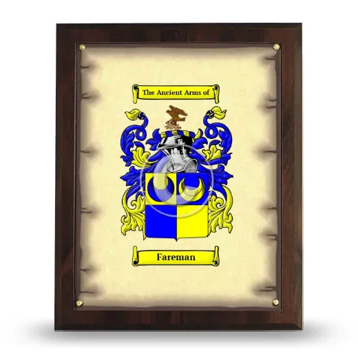 Fareman Coat of Arms Plaque